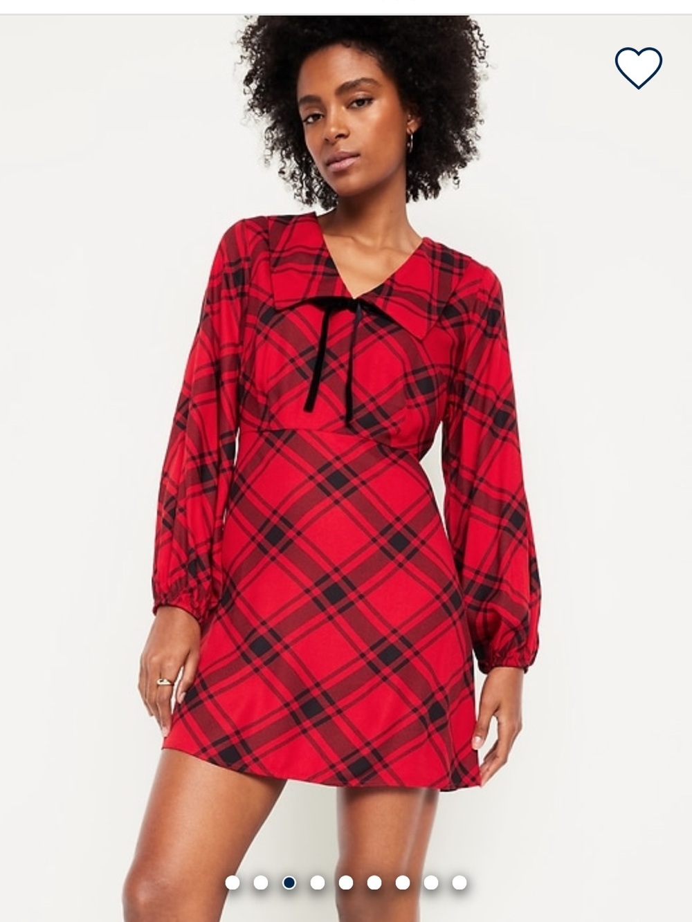 Old Navy Red and Black Plaid Mini Dress